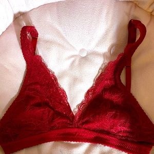 NWOT Urban Outfitters Red Lace Bralette